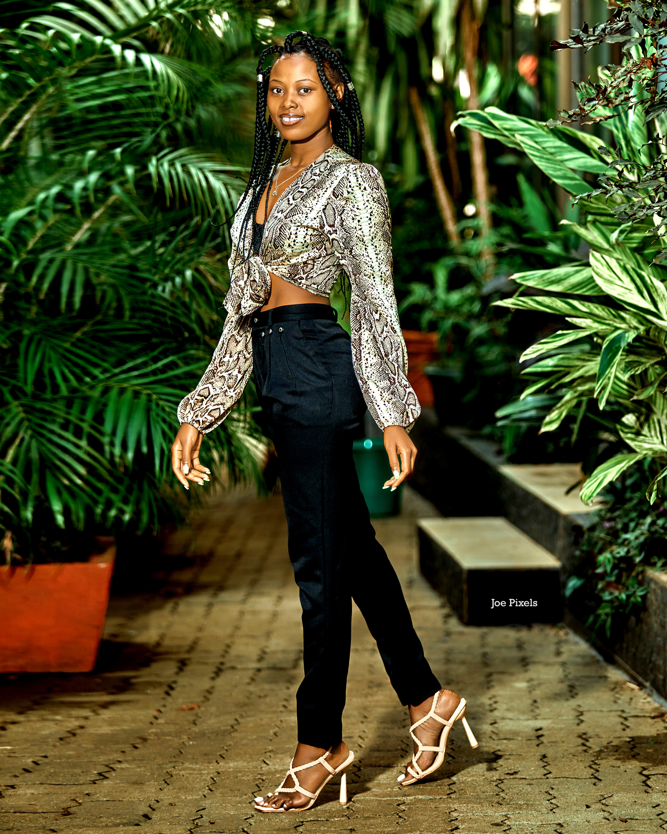 Outdoor shoot featuring Evening outfit