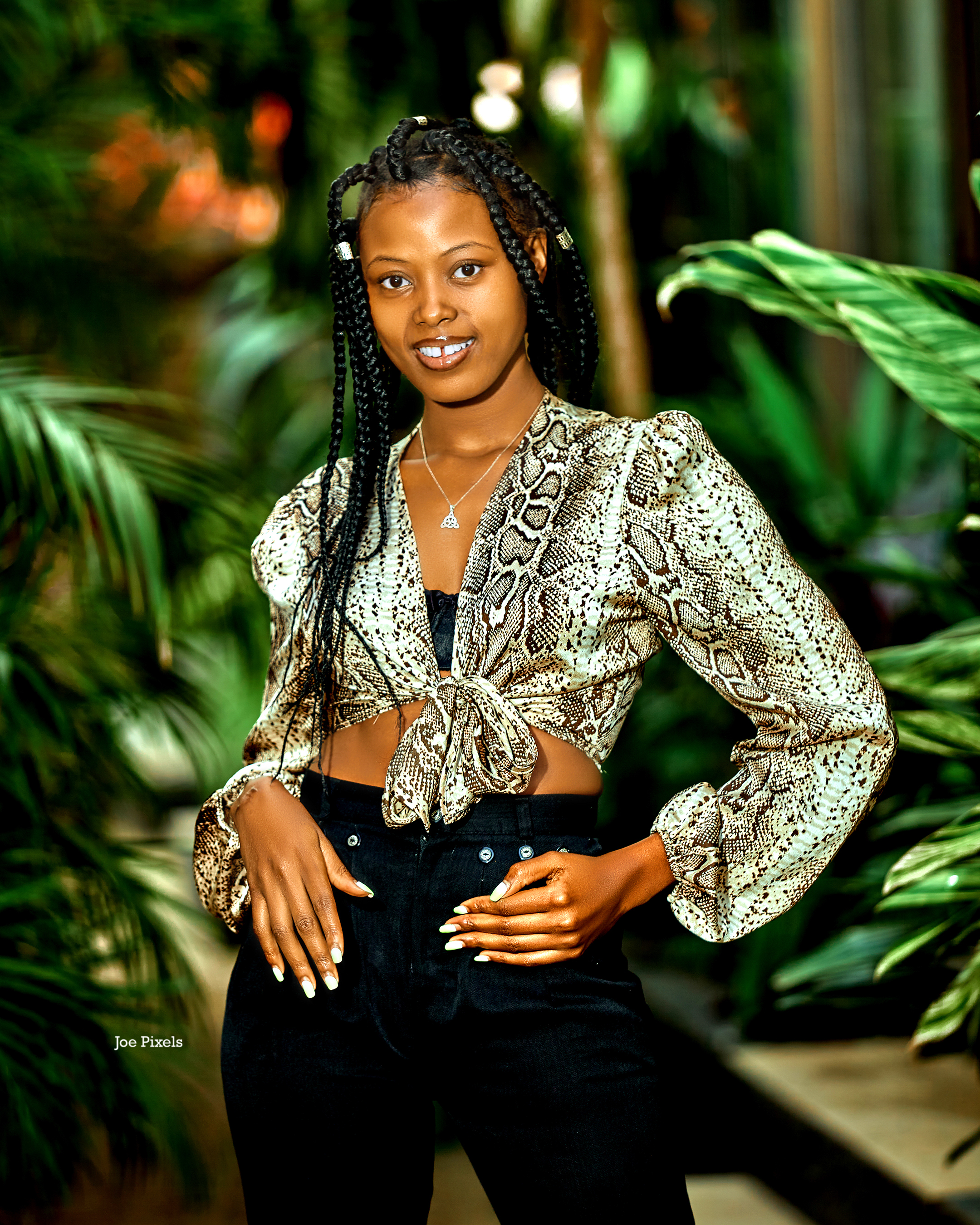 Outdoor shoot featuring Evening outfit