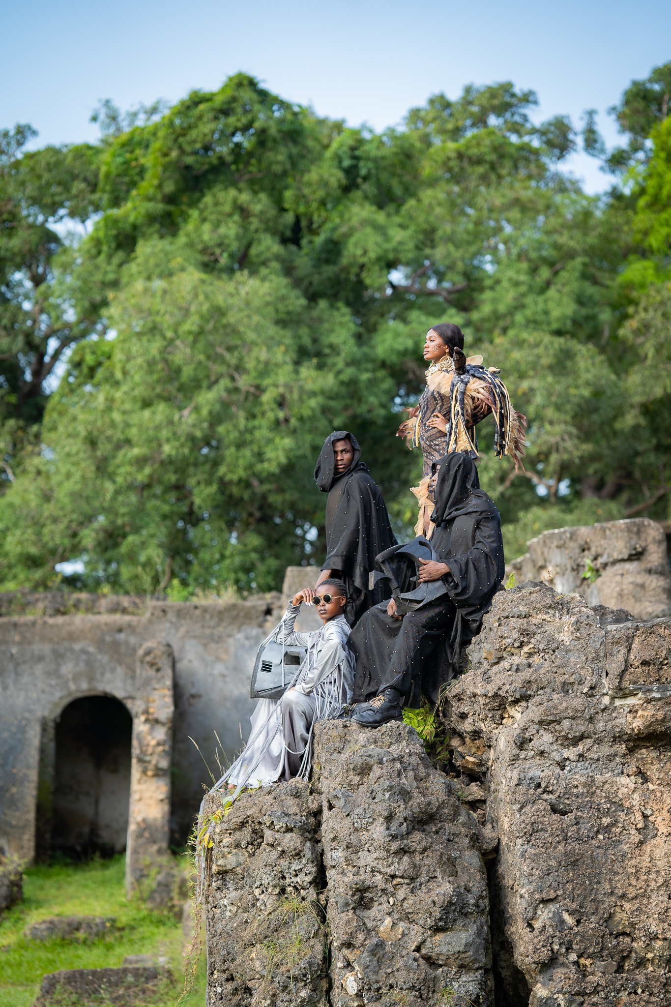 Outdoor shoot featuring Evening outfit