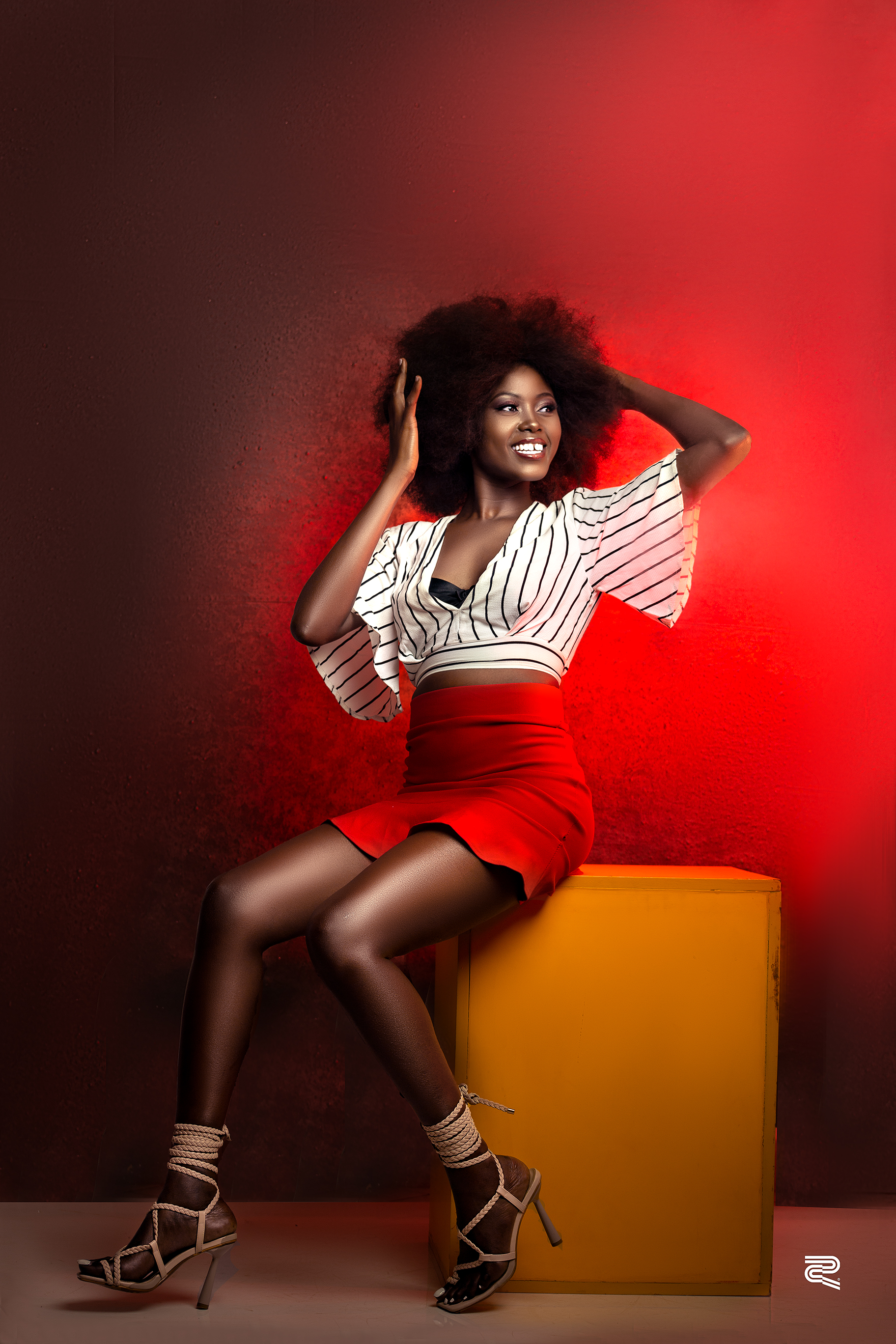 Studio shoot featuring Evening outfit