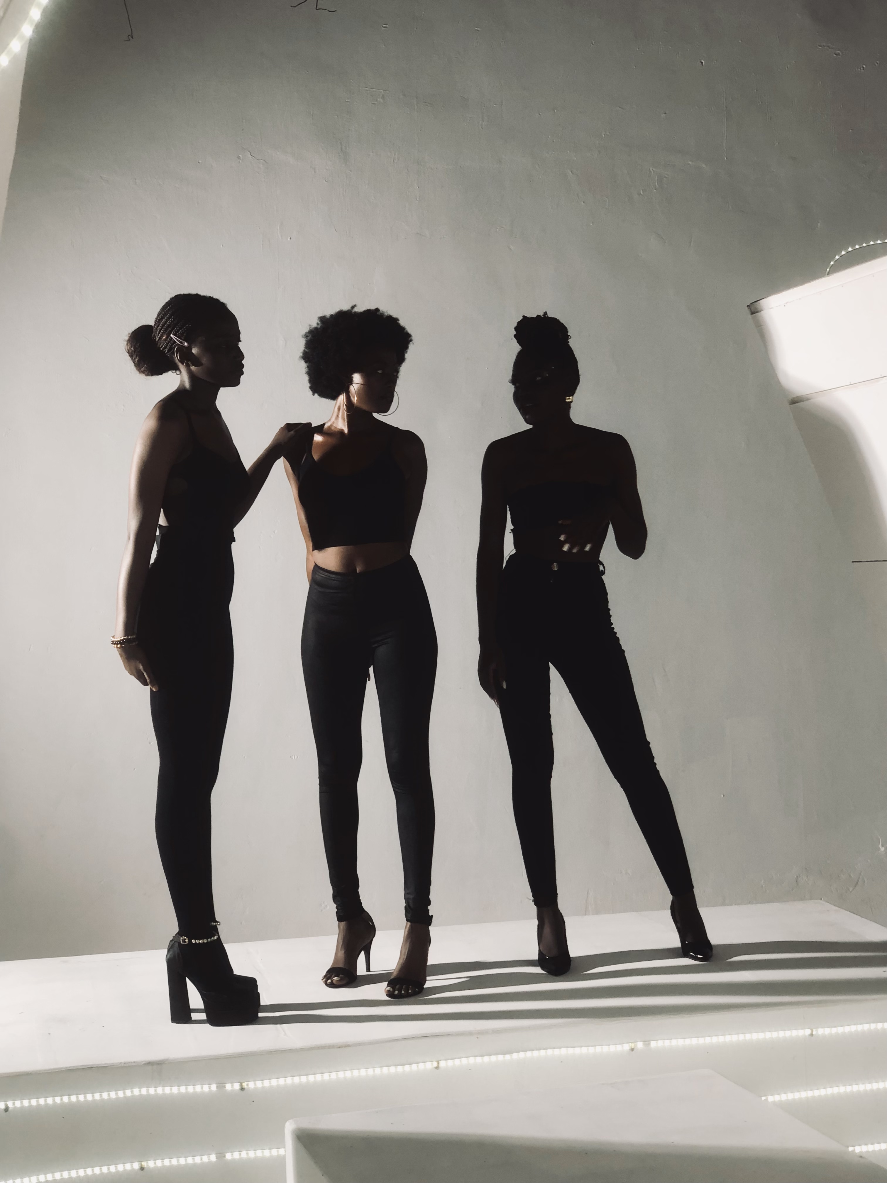 Studio shoot featuring Evening outfit